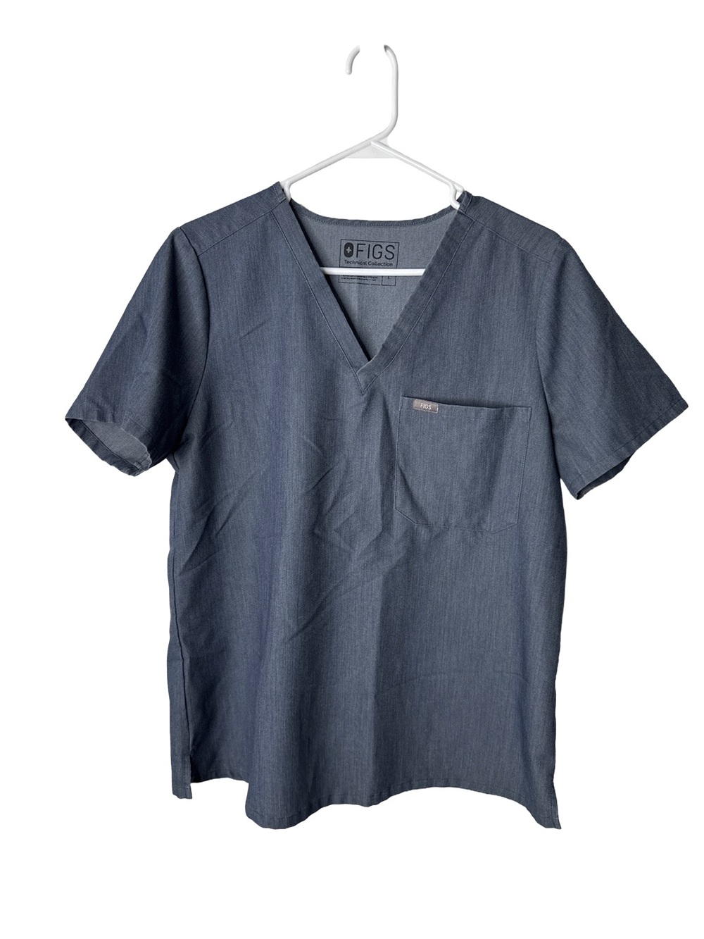 FIGS Scrubs Women’s Catarina Shirt Scrub Top Graphite Gray Large Healthcare